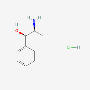 molecular formula C9H13NO.ClH<br>C9H14ClNO B8677882 Phenylpropanolamine hydrochloride-* prec CRS CAS No. 3198-15-0