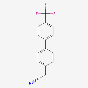 molecular formula C15H10F3N B8677895 [4'-(Trifluoromethyl)[1,1'-biphenyl]-4-yl] acetonitrile 