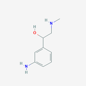 molecular formula C9H14N2O B8677898 1-(m-Aminophenyl)-2-methylaminoethanol 