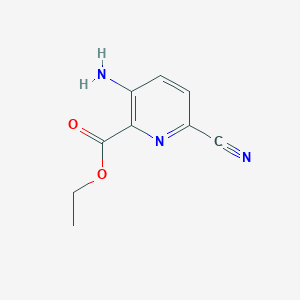 molecular formula C9H9N3O2 B8677915 3-Amino-6-cyano-pyridine-2-carboxylic acid ethyl ester 