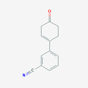 molecular formula C13H11NO B8677933 3-(4-Oxo-cyclohex-1-enyl)-benzonitrile 