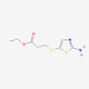 Ethyl 3-[(2-amino-1,3-thiazol-5-YL)sulfanyl]propanoate