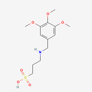 molecular formula C13H21NO6S B8678011 3-[(3,4,5-trimethoxyphenyl)methylamino]propane-1-sulfonic Acid CAS No. 720699-19-4