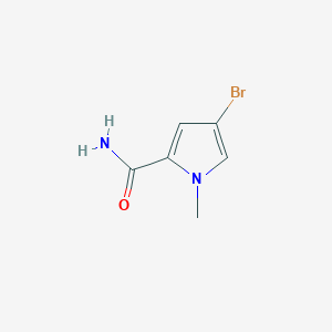 molecular formula C6H7BrN2O B8678065 4-bromo-1-methyl-1H-pyrrole-2-carboxylic acid amide 
