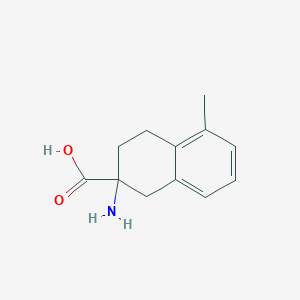 molecular formula C12H15NO2 B8678080 2-Amino-5-methyl-1,2,3,4-tetrahydronaphthalene-2-carboxylic acid CAS No. 365554-24-1