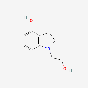molecular formula C10H13NO2 B8678136 1-(2-Hydroxyethyl)-2,3-dihydro-1H-indol-4-ol CAS No. 192061-80-6