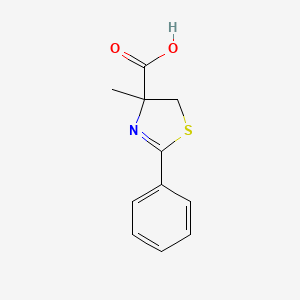 B8678143 4-Thiazolecarboxylic acid, 4,5-dihydro-4-methyl-2-phenyl- CAS No. 62175-38-6