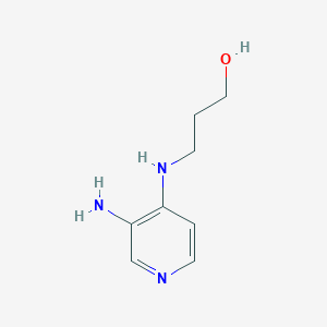 molecular formula C8H13N3O B8678156 3-Amino-4-(3-hydroxypropylamino)pyridine 