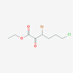 molecular formula C8H12BrClO3 B8678224 Ethyl 3-bromo-6-chloro-2-oxohexanoate 