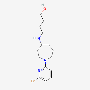 molecular formula C15H24BrN3O B8678309 4-[1-(6-Bromopyridin-2-yl)azepan-4-ylamino]butan-1-ol 
