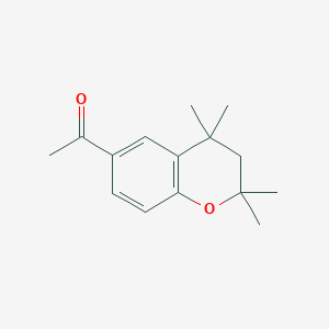 molecular formula C15H20O2 B8678331 1-(2,2,4,4-Tetramethyl-3,4-dihydro-2H-1-benzopyran-6-yl)ethan-1-one CAS No. 133532-15-7