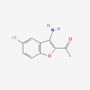 molecular formula C10H8ClNO2 B8678341 1-(3-Amino-5-chloro-benzofuran-2-yl)-ethanone 