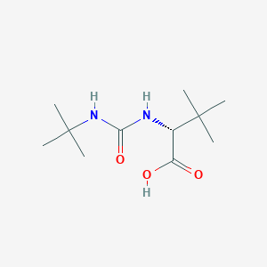 molecular formula C11H22N2O3 B8678348 (R)-2-(3-tert-butylureido)-3,3-dimethylbutanoic acid 