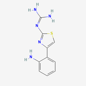 molecular formula C10H11N5S B8678371 N''-[4-(2-Aminophenyl)-1,3-thiazol-2-yl]guanidine CAS No. 88540-93-6