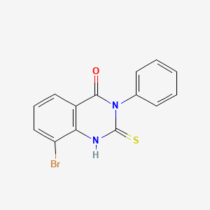 molecular formula C14H9BrN2OS B8678388 8-bromo-3-phenyl-2-thioxo-2,3-dihydroquinazolin-4(1H)-one 