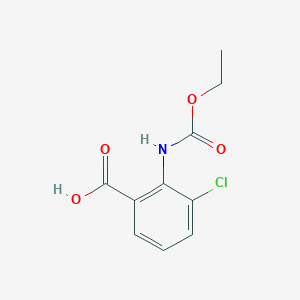 molecular formula C10H10ClNO4 B8678421 3-Chloro-2-[(ethoxycarbonyl)amino]benzoic acid CAS No. 63498-13-5