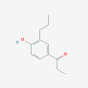 molecular formula C12H16O2 B8678476 1-(4-Hydroxy-3-propyl-phenyl)-propan-1-one 