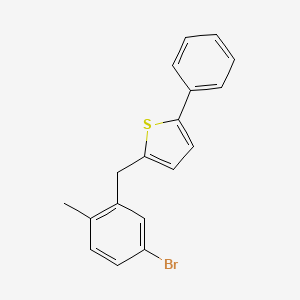 molecular formula C18H15BrS B8678518 2-(5-Bromo-2-methylbenzyl)-5-phenylthiophene 