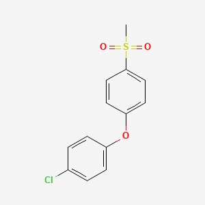 molecular formula C13H11ClO3S B8678525 Benzene, 1-chloro-4-(4-(methylsulfonyl)phenoxy)- CAS No. 83642-21-1