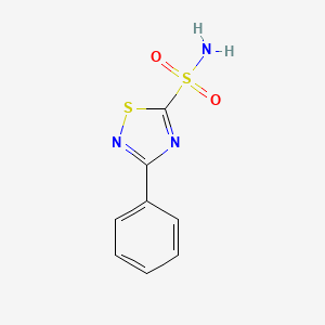 molecular formula C8H7N3O2S2 B8678529 3-Phenyl-1,2,4-thiadiazole-5-sulfonamide CAS No. 117588-09-7