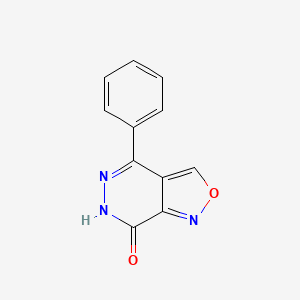 molecular formula C11H7N3O2 B8678562 ISOXAZOLO(3,4-d)PYRIDAZIN-7(6H)-ONE, 4-PHENYL- CAS No. 25506-06-3