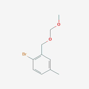 molecular formula C10H13BrO2 B8678580 2-Bromo-5-methyl-1-(methoxymethoxymethyl)benzene 