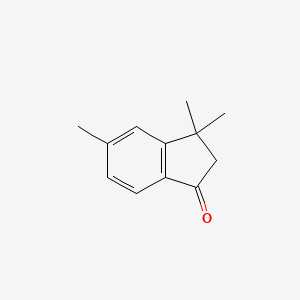 molecular formula C12H14O B8678646 3,3,5-trimethyl-2,3-dihydro-1H-inden-1-one 