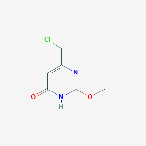 molecular formula C6H7ClN2O2 B8678777 6-(Chloromethyl)-2-methoxypyrimidin-4-OL 