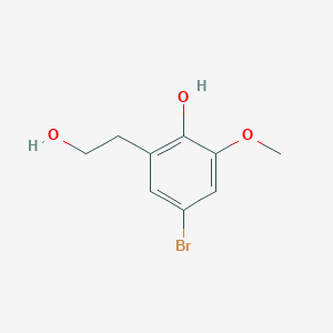 molecular formula C9H11BrO3 B8678781 4-Bromo-2-(2-hydroxyethyl)-6-methoxyphenol 