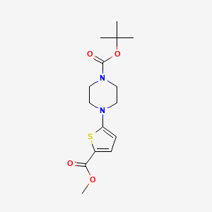 molecular formula C15H22N2O4S B8678813 Tert-butyl 4-(5-(methoxycarbonyl)thiophen-2-yl)piperazine-1-carboxylate CAS No. 201811-62-3