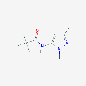 molecular formula C10H17N3O B8678902 N-(2,5-Dimethyl-2H-pyrazol-3-yl)-2,2-dimethyl-propionamide 
