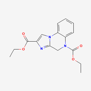 molecular formula C16H17N3O4 B8678923 Diethyl imidazo[1,2-a]quinoxaline-2,5(4H)-dicarboxylate CAS No. 88715-98-4
