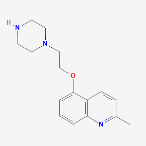 molecular formula C16H21N3O B8678962 2-Methyl-5-(2-piperazin-1-ylethoxy)quinoline 