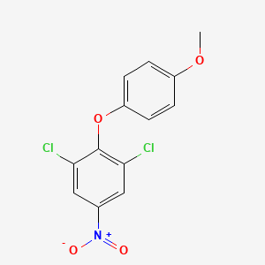 molecular formula C13H9Cl2NO4 B8678977 1,3-Dichloro-2-(4-methoxyphenoxy)-5-nitrobenzene 