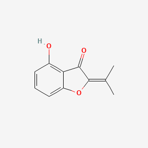 molecular formula C11H10O3 B8678994 4-Hydroxy-2-(propan-2-ylidene)-1-benzofuran-3(2H)-one CAS No. 88281-14-5