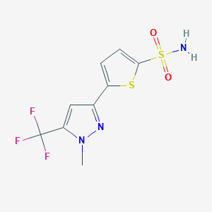 5-[1-methyl-5-(trifluoromethyl)-1H-pyrazol-3-yl]thiophene-2-sulfonamide