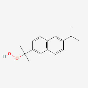 molecular formula C16H20O2 B8679028 Hydroperoxide, 1-methyl-1-[6-(1-methylethyl)-2-naphthalenyl]ethyl CAS No. 105443-43-4