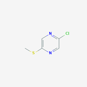 molecular formula C5H5ClN2S B8679073 2-Chloro-5-(methylsulfanyl)pyrazine 