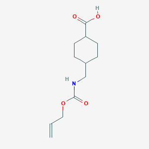 molecular formula C12H19NO4 B8679088 trans-4-Allyloxycarbonylaminomethylcyclohexanecarboxylic acid 