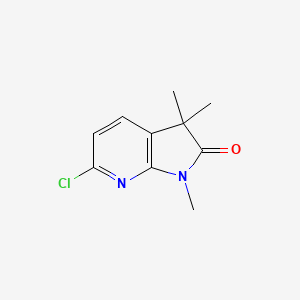 molecular formula C10H11ClN2O B8679129 6-Chloro-1,3,3-trimethyl-1,3-dihydro-pyrrolo[2,3-b]pyridin-2-one 