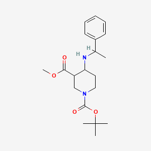molecular formula C20H30N2O4 B8679135 Methyl 1-Boc-4-[[(S)-1-phenylethyl]amino]piperidine-3-carboxylate 