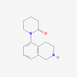 molecular formula C14H18N2O B8679170 1-(1,2,3,4-Tetrahydroisoquinolin-5-yl)piperidin-2-one 