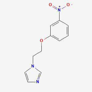molecular formula C11H11N3O3 B8679186 1-[2-(3-Nitrophenoxy)ethyl]-1H-imidazole 
