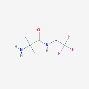 molecular formula C6H11F3N2O B8679196 Propanamide, 2-amino-2-methyl-N-(2,2,2-trifluoroethyl)- 