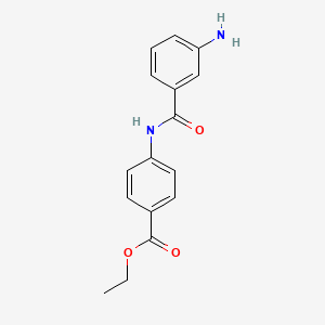 molecular formula C16H16N2O3 B8679235 Ethyl 4-(3-aminobenzamido)benzoate CAS No. 85459-63-8
