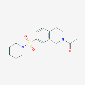 molecular formula C16H22N2O3S B8679245 N-Acetyl-7-(piperidin-1-ylsulfonyl)-1,2,3,4-tetrahydroisoquinoline 
