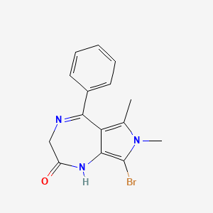 molecular formula C15H14BrN3O B8679279 Pyrrolo(3,4-e)-1,4-diazepin-2(1H)-one, 3,7-dihydro-8-bromo-6,7-dimethyl-5-phenyl- CAS No. 84829-73-2