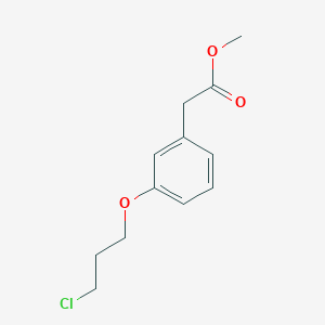 molecular formula C12H15ClO3 B8679282 Methyl 2-[3-(3-chloropropoxy)phenyl]acetate CAS No. 140232-81-1