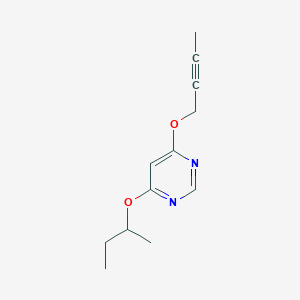 molecular formula C12H16N2O2 B8679303 4-sec-Butoxy-6-(2-butyn-1-yloxy)pyrimidine 