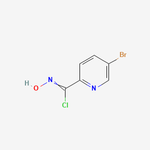 molecular formula C6H4BrClN2O B8679343 5-bromo-N-hydroxy-pyridine-2-carboximidoyl chloride 